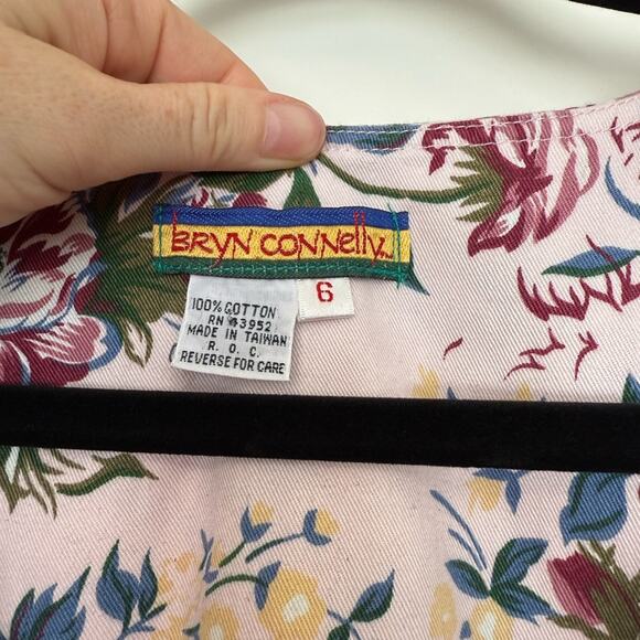 Vintage Bryn Connelly Pink Floral Cottagecore Dress - Picture 5 of 9